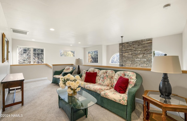 view of carpeted living room