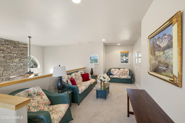 view of carpeted living room