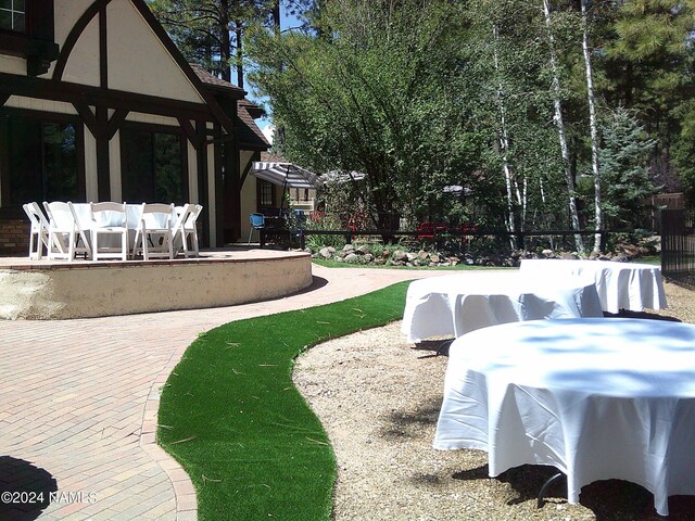 view of yard featuring a patio area