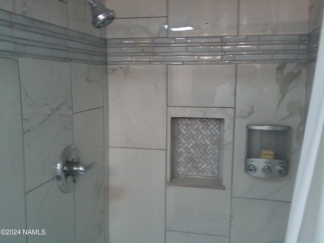 bathroom with a shower