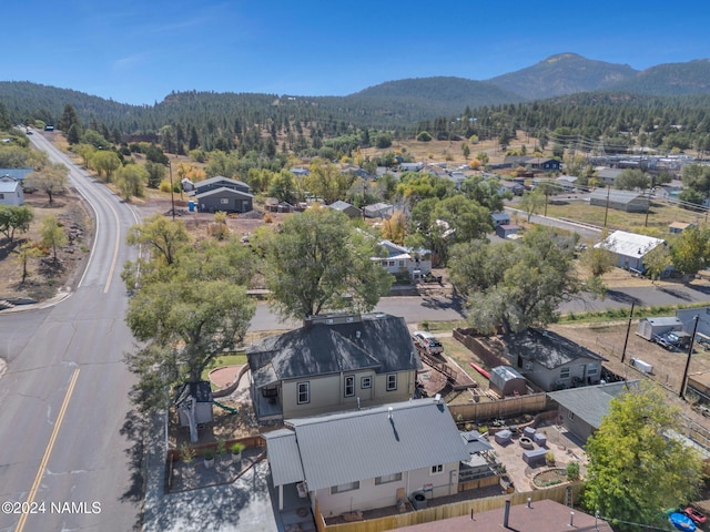 aerial view featuring a mountain view