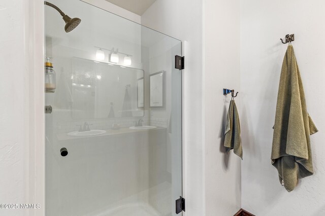 435 N Laramy Ln, Parks, AZ 86018 - bathroom with a stall shower and a sink