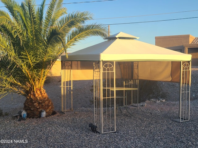 view of outbuilding with a gazebo