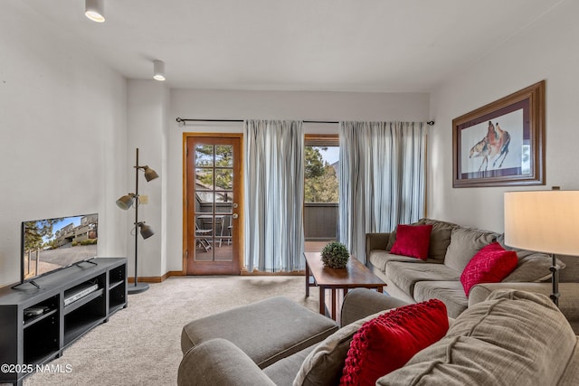 view of carpeted living room