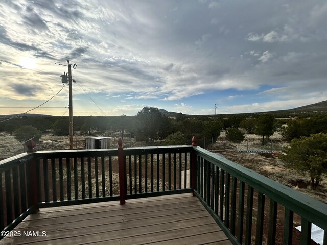 8120 N Cassity Trl, Williams, AZ 86046 - deck with a storage unit and an outbuilding