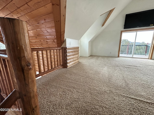 8120 N Cassity Trl, Williams, AZ 86046 - bonus room featuring carpet floors, vaulted ceiling, and wood ceiling