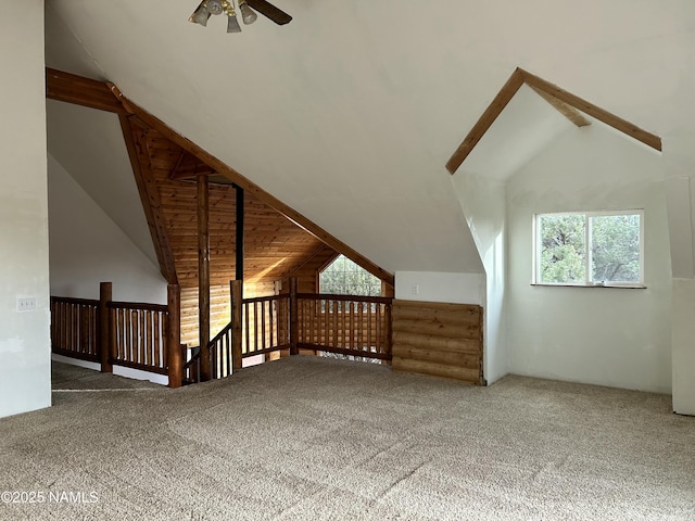 8120 N Cassity Trl, Williams, AZ 86046 - bonus room with a ceiling fan, lofted ceiling, and carpet