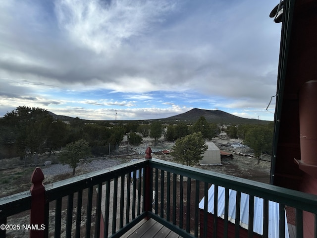 8120 N Cassity Trl, Williams, AZ 86046 - wooden terrace featuring a mountain view