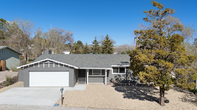 3540 N Walker St, Flagstaff, AZ 86004 - single story home with concrete driveway, an attached garage, and a shingled roof