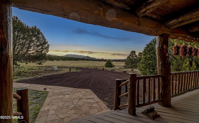 38 Cosnino Rd, Flagstaff, AZ 86004 - deck featuring a view of rural / pastoral area and a mountain view