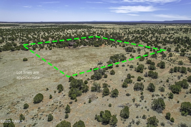 38 Cosnino Rd, Flagstaff, AZ 86004 - view of rural area with a desert landscape and property boundaries highlighted