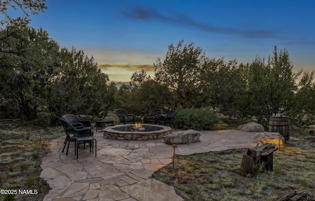 38 Cosnino Rd, Flagstaff, AZ 86004 - view of patio with a fire pit