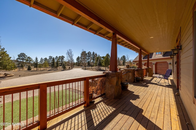 view of wooden terrace