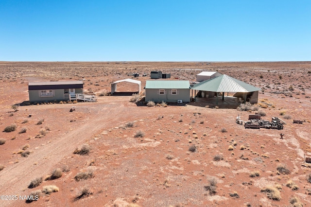 bird's eye view with view of desert