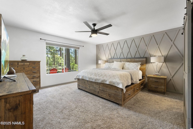 7530 N Rain Valley Rd, Flagstaff, AZ 86004 - carpeted bedroom featuring baseboards and a ceiling fan