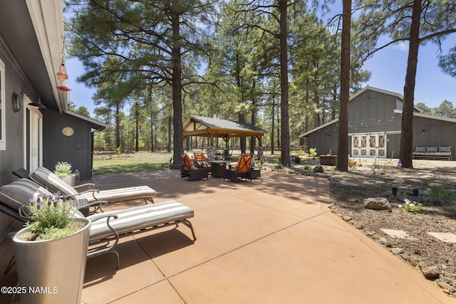 7530 N Rain Valley Rd, Flagstaff, AZ 86004 - view of patio / terrace featuring a gazebo