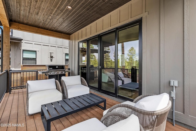2625 S Cottonrose Ln, Flagstaff, AZ 86005 - wooden deck featuring area for grilling
