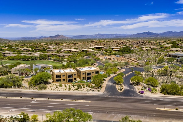 10299 E White Feather Ln, Scottsdale, AZ 85262 - aerial view of residential area featuring a mountainous background
