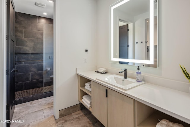 10299 E White Feather Ln, Scottsdale, AZ 85262 - bathroom with vanity and a shower stall