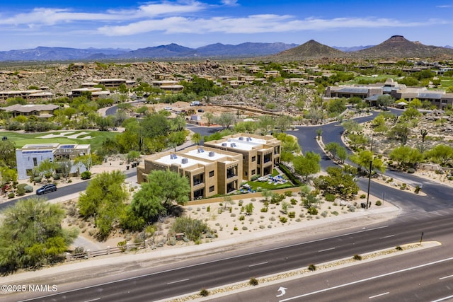 10299 E White Feather Ln, Scottsdale, AZ 85262 - aerial perspective of suburban area with a mountainous background