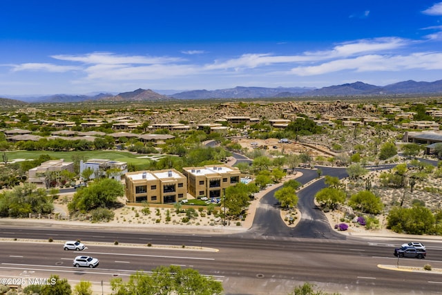 10299 E White Feather Ln, Scottsdale, AZ 85262 - aerial view of residential area with a mountain backdrop