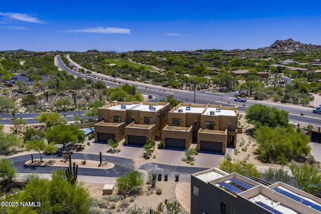 10299 E White Feather Ln, Scottsdale, AZ 85262 - aerial view of residential area with a mountain backdrop