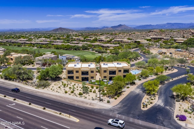 10299 E White Feather Ln, Scottsdale, AZ 85262 - aerial perspective of suburban area featuring a mountainous background