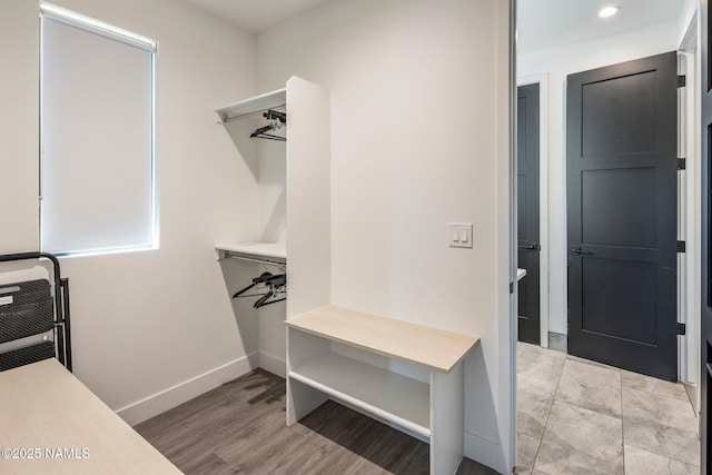 10299 E White Feather Ln, Scottsdale, AZ 85262 - mudroom with recessed lighting and wood finished floors