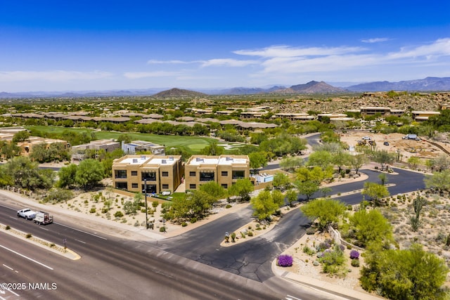10299 E White Feather Ln, Scottsdale, AZ 85262 - aerial perspective of suburban area with mountains