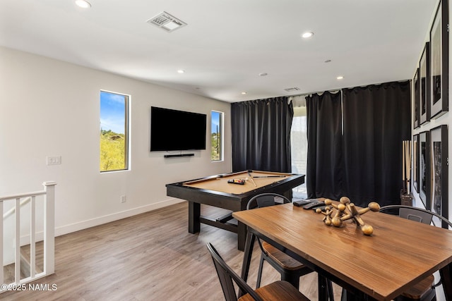 10299 E White Feather Ln, Scottsdale, AZ 85262 - playroom featuring light wood-style flooring, recessed lighting, and billiards table