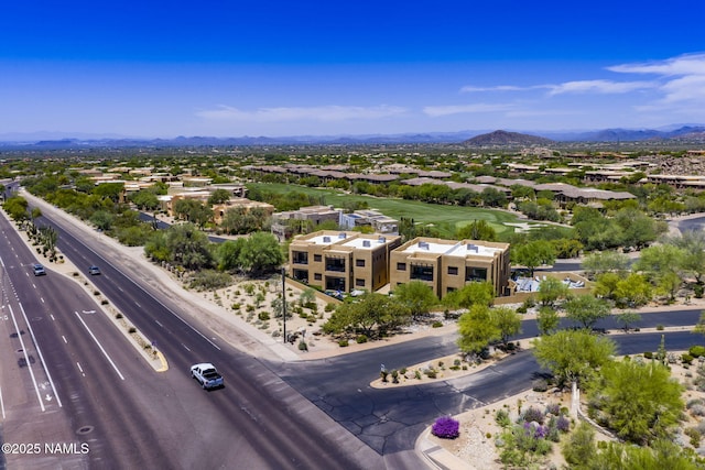 10299 E White Feather Ln, Scottsdale, AZ 85262 - aerial perspective of suburban area featuring a mountainous background