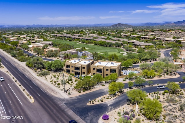 10299 E White Feather Ln, Scottsdale, AZ 85262 - bird's eye view of a mountain backdrop and a local golf course