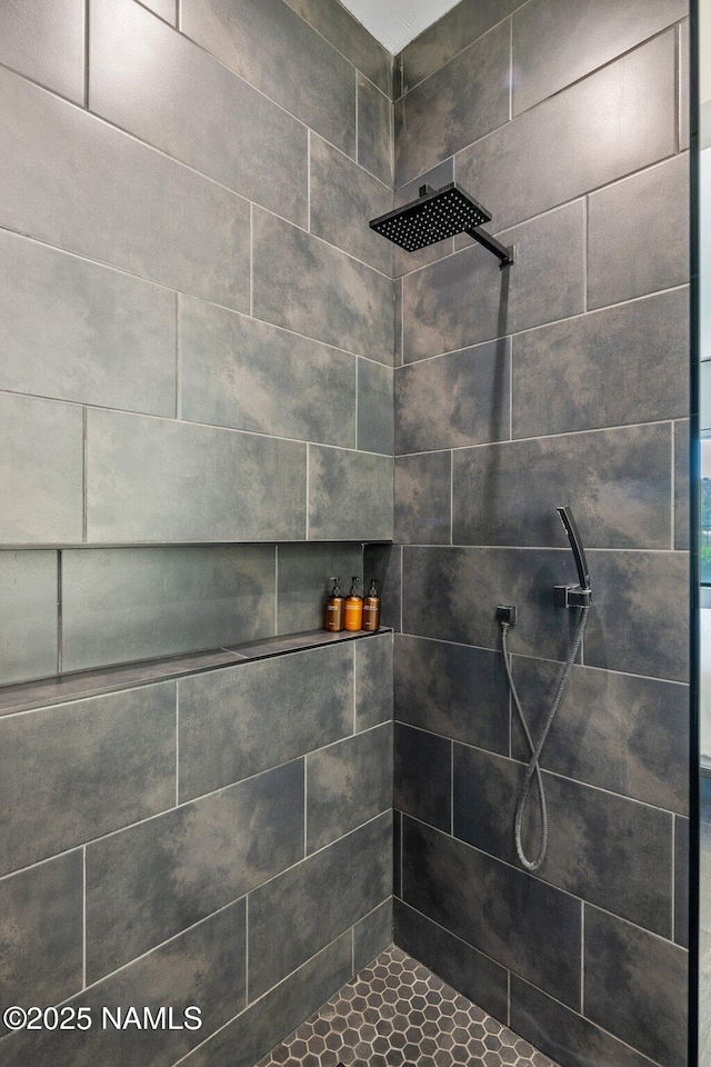 10299 E White Feather Ln, Scottsdale, AZ 85262 - bathroom featuring a tile shower