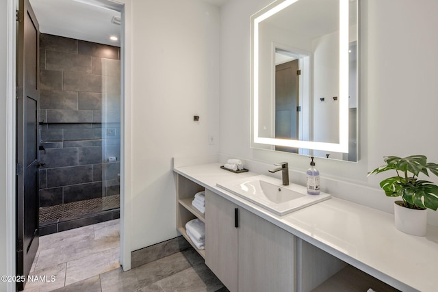 10299 E White Feather Ln, Scottsdale, AZ 85262 - bathroom with vanity and a stall shower