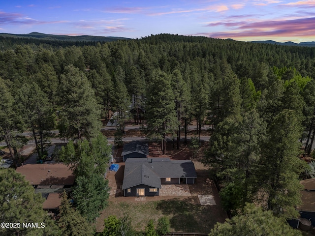 4375 Canyon Loop, Flagstaff, AZ 86005 - aerial view of property and surrounding area featuring a mountainous background