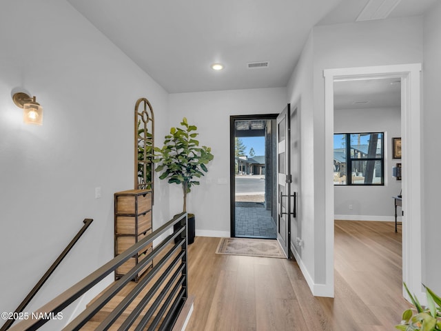2566 S Cottonrose Ln, Flagstaff, AZ 86005 - foyer featuring wood finished floors, baseboards, french doors, and recessed lighting