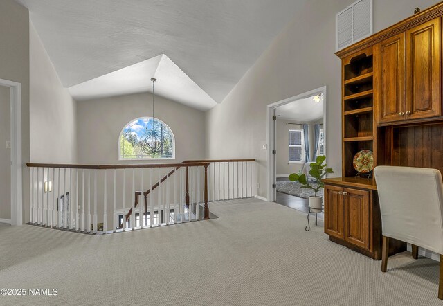 1085 N Conifer Rd, Flagstaff, AZ 86001 - office space with carpet, vaulted ceiling, and baseboards
