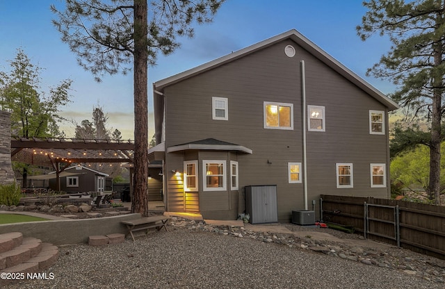 1085 N Conifer Rd, Flagstaff, AZ 86001 - rear view of house with a pergola and cooling unit