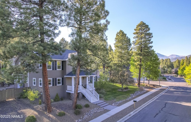 1085 N Conifer Rd, Flagstaff, AZ 86001 - view of front of house featuring a mountain view