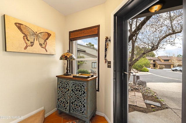 entryway featuring tile patterned floors