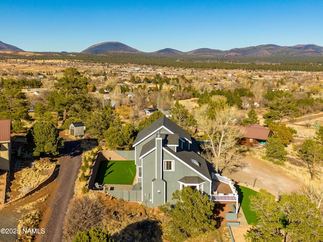 5495 E Crisp Hill Rd, Flagstaff, AZ 86004 - bird's eye view featuring a mountain view