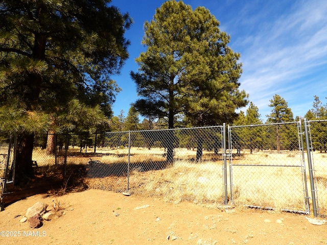 view of yard featuring a gate and fence