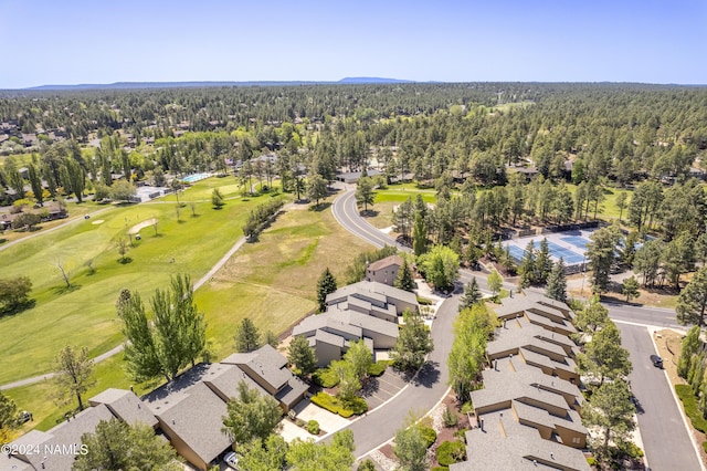 2800 N Saddleback Way Unit 2, Flagstaff, AZ 86004 - birds eye view of property featuring a residential view, golf course view, and a wooded view