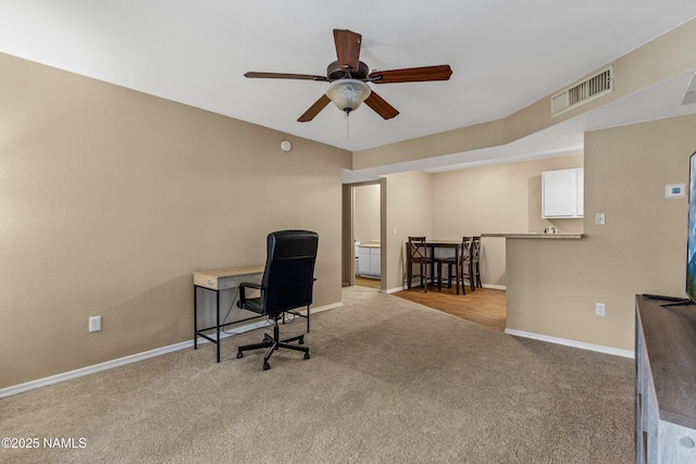 1385 W University Ave Unit 194, Flagstaff, AZ 86001 - office area featuring carpet and a ceiling fan
