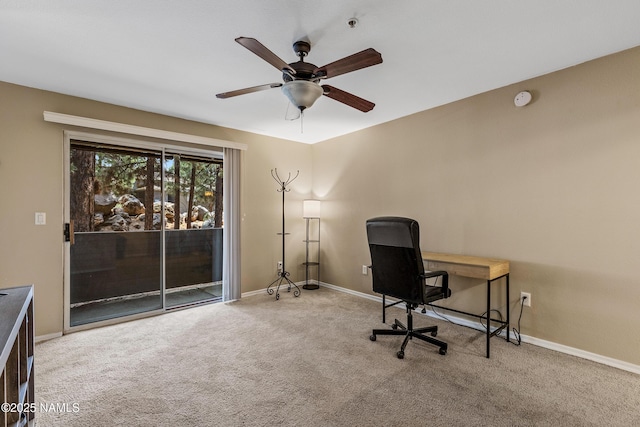 1385 W University Ave Unit 194, Flagstaff, AZ 86001 - office area with ceiling fan and carpet