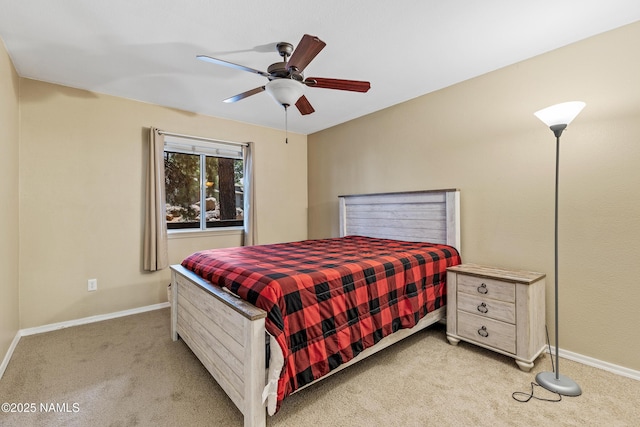1385 W University Ave Unit 194, Flagstaff, AZ 86001 - bedroom with light carpet and a ceiling fan