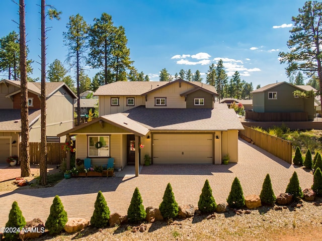 view of front of house featuring a garage