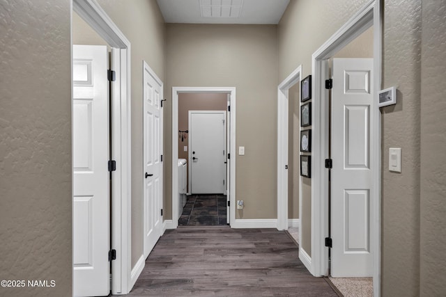 41215 N Lytham Ct, Phoenix, AZ 85086 - hallway with wood finished floors and a textured wall