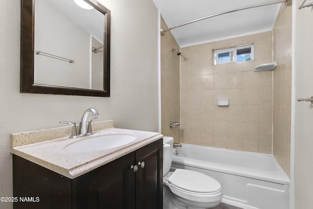 3580 N Jamison Blvd, Flagstaff, AZ 86004 - full bathroom with vanity, shower / bath combination, and a textured wall