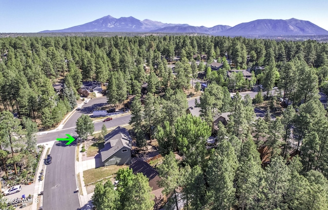 1470 W Melissa Dr, Flagstaff, AZ 86005 - aerial view of property's location with mountains